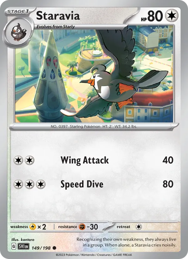 Staravia #149 – Scarlet & Violet card
