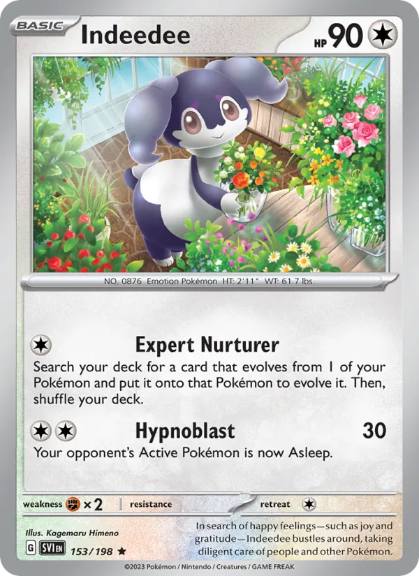 Indeedee #153 – Scarlet & Violet card