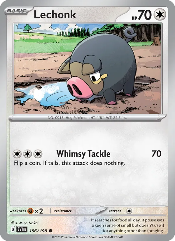 Lechonk #156 – Scarlet & Violet card