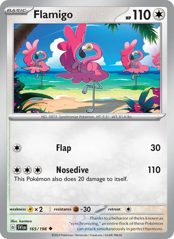 Flamigo #165 – Scarlet & Violet card