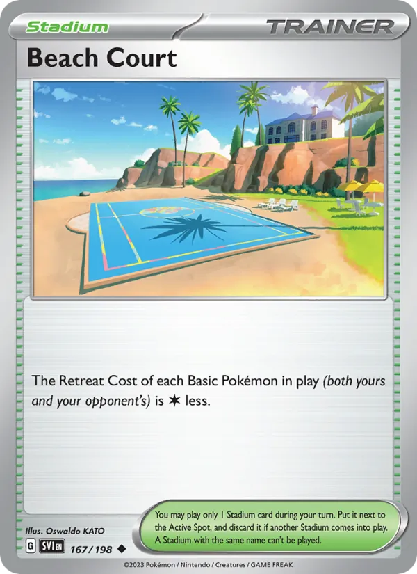Beach Court #167 – Scarlet & Violet card