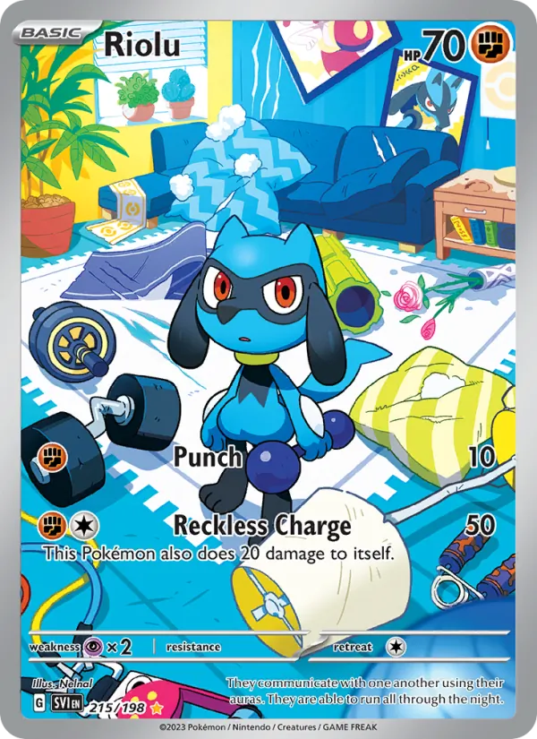 Riolu #215 – Scarlet & Violet card