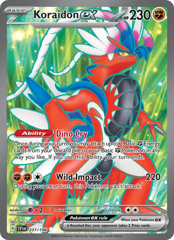 Koraidon ex #231 – Scarlet & Violet card