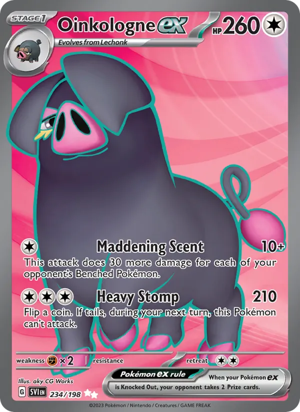 Oinkologne ex #234 – Scarlet & Violet card