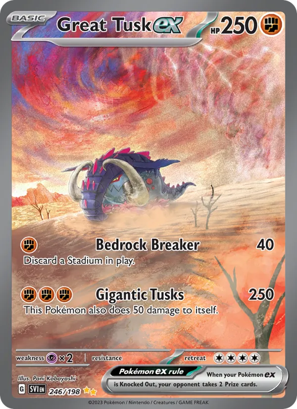 Great Tusk ex #246 – Scarlet & Violet card