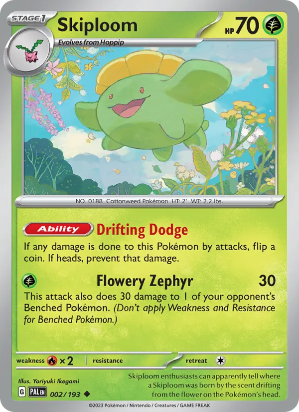 Skiploom #002 – Paldea Evolved card