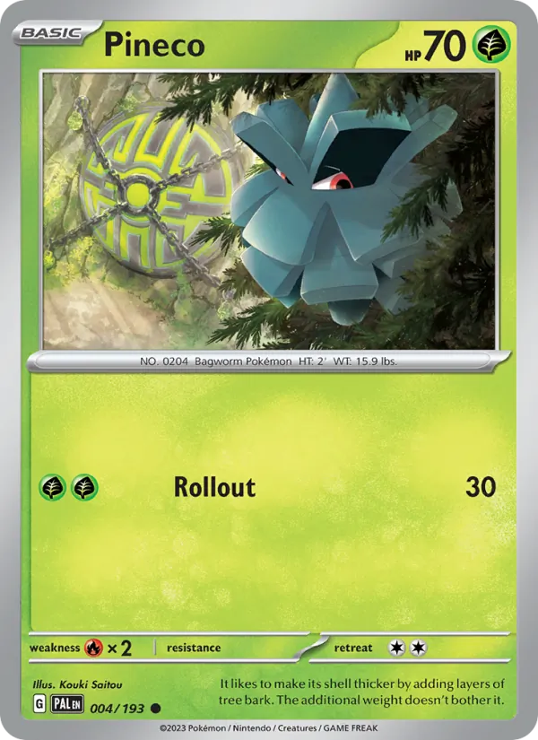 Pineco #004 – Paldea Evolved card