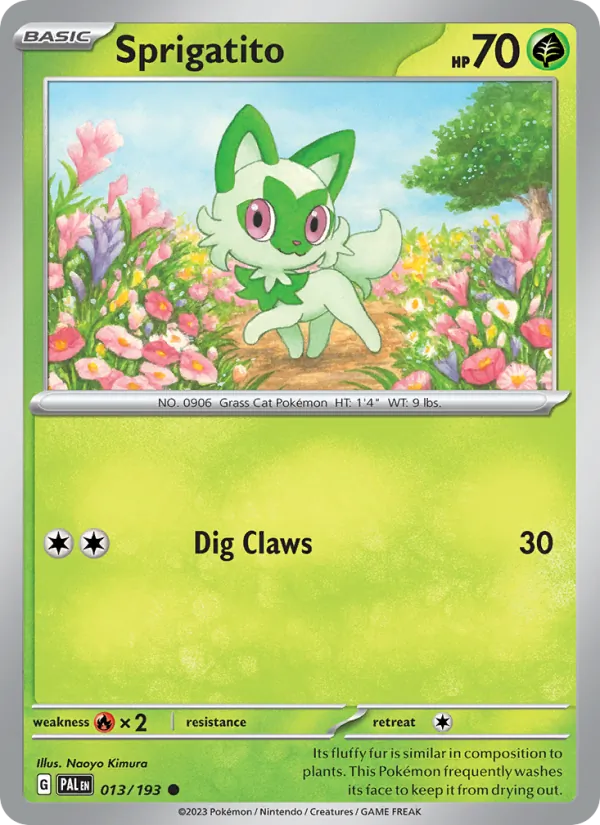 Sprigatito #013 – Paldea Evolved card