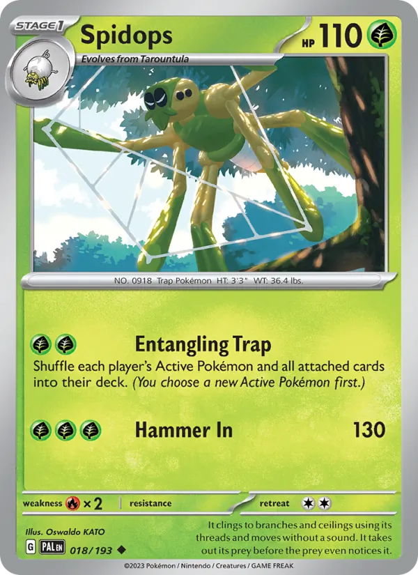 Spidops #018 – Paldea Evolved card