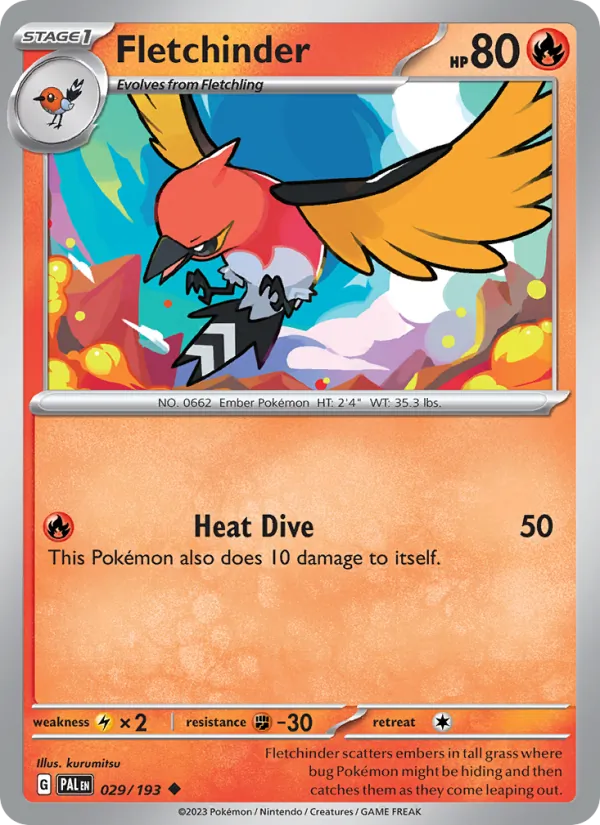 Fletchinder #029 – Paldea Evolved card