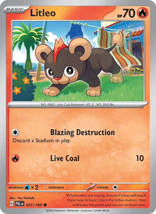 Litleo #031 – Paldea Evolved card