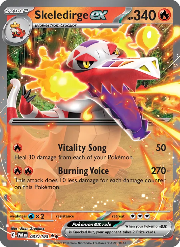 Skeledirge ex #037 – Paldea Evolved card