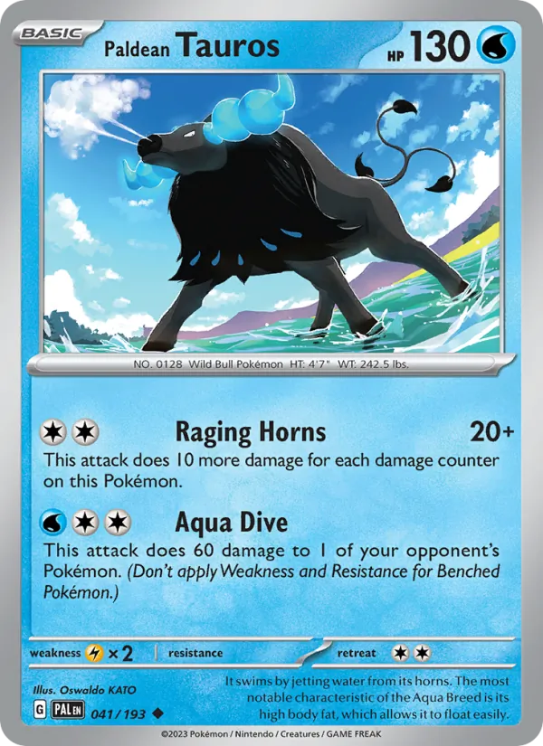 Paldean Tauros #041 – Paldea Evolved card