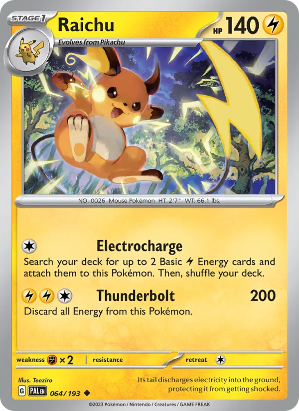 Raichu #064 – Paldea Evolved card