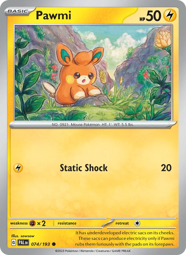 Pawmi #074 – Paldea Evolved card