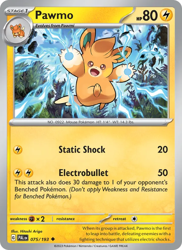 Pawmo #075 – Paldea Evolved card