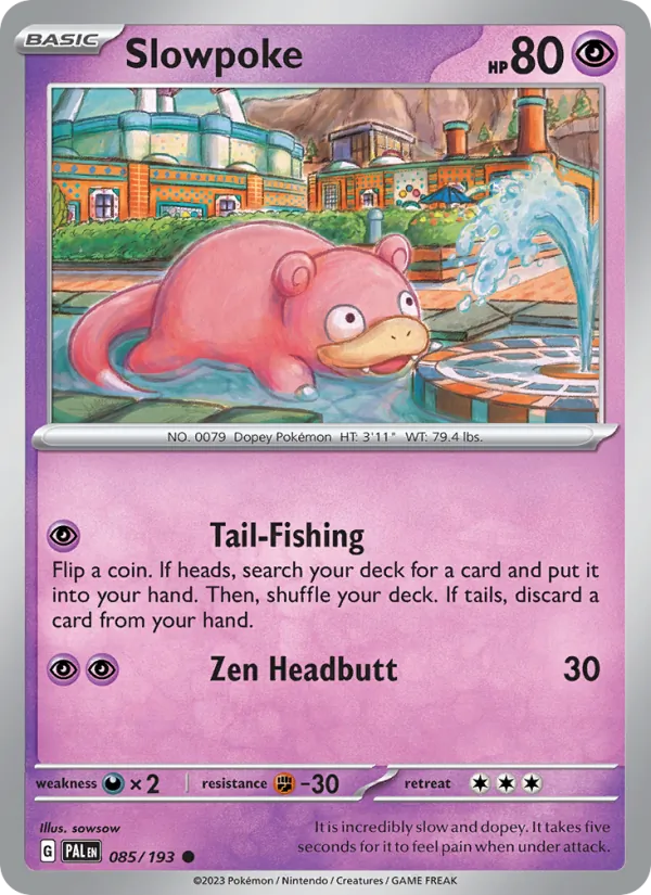 Slowpoke #085 – Paldea Evolved card