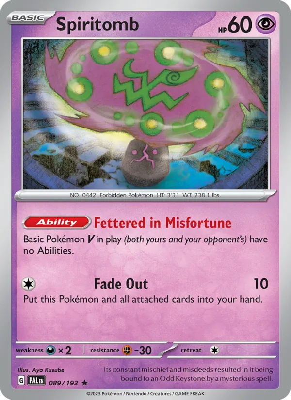 Spiritomb #089 – Paldea Evolved card