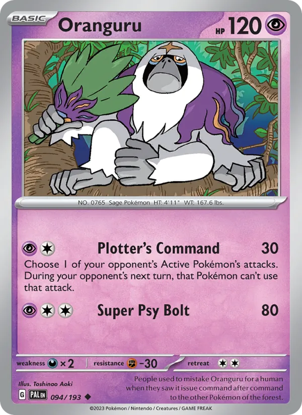 Oranguru #094 – Paldea Evolved card