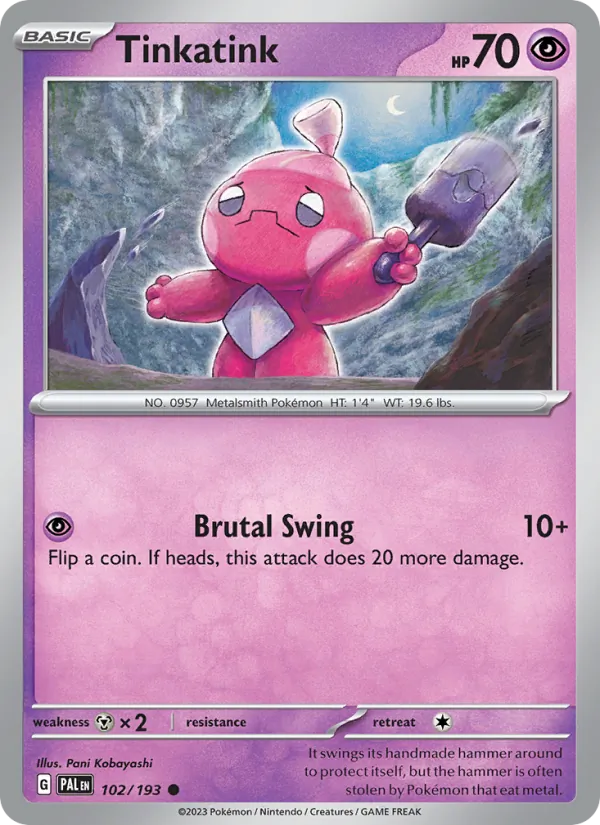 Tinkatink #102 – Paldea Evolved card