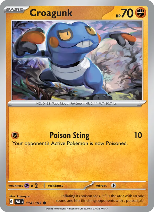Croagunk #114 – Paldea Evolved card