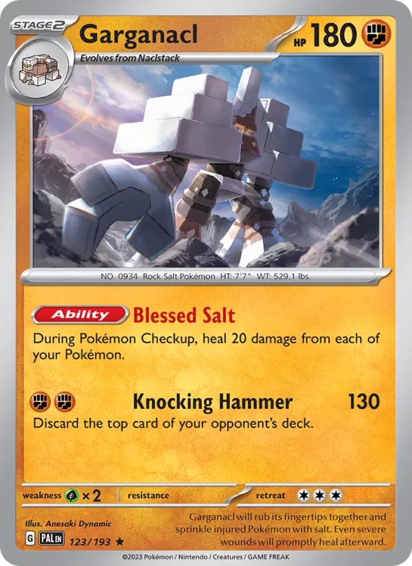 Garganacl #123 – Paldea Evolved card