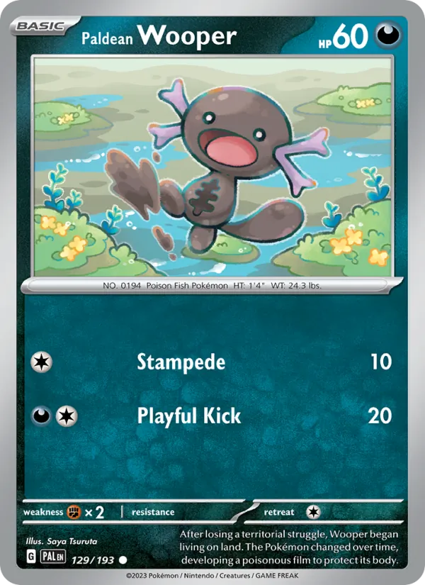Paldean Wooper #129 – Paldea Evolved card