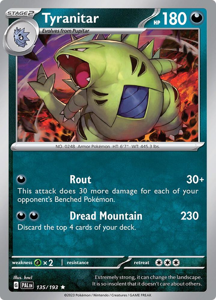 Tyranitar #135 – Paldea Evolved card