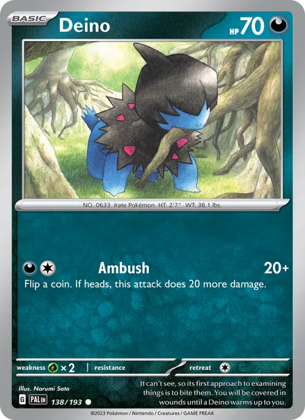 Deino #138 – Paldea Evolved card
