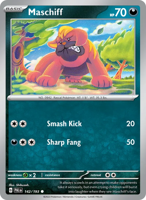 Maschiff #142 – Paldea Evolved card