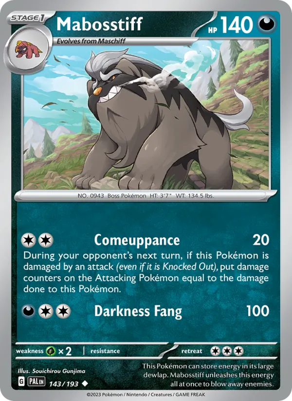 Mabosstiff #143 – Paldea Evolved card