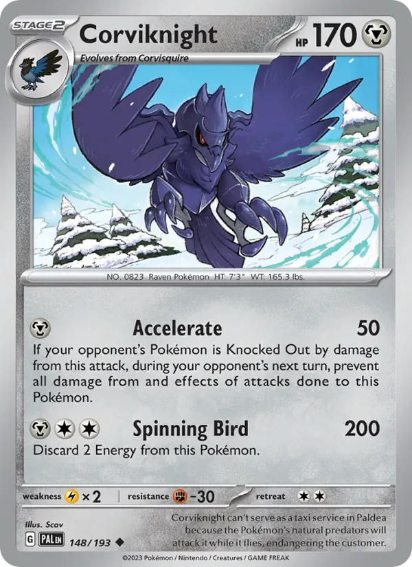 Corviknight #148 – Paldea Evolved card