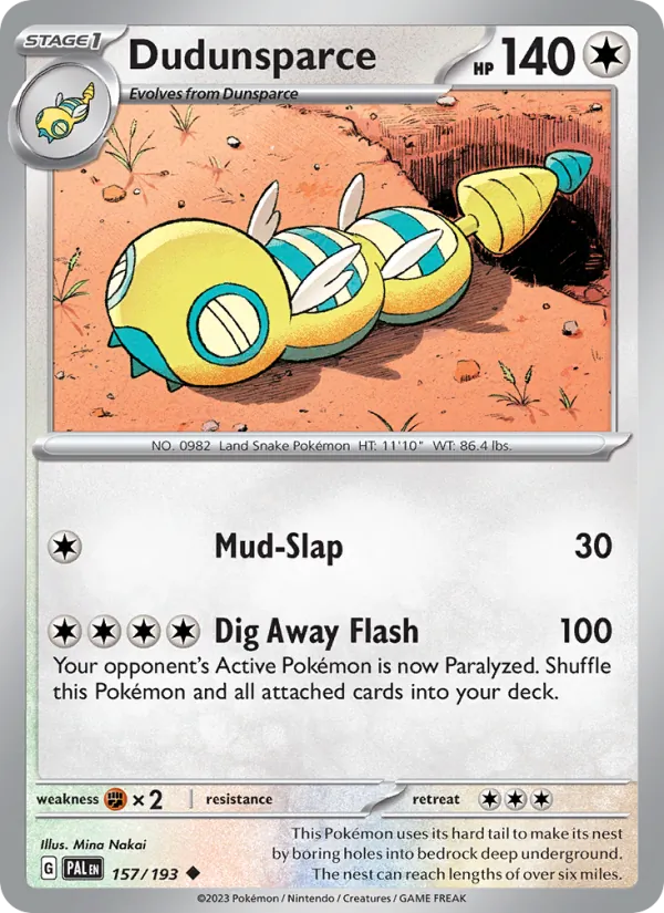 Dudunsparce #157 – Paldea Evolved card