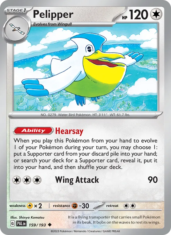 Pelipper #159 – Paldea Evolved card