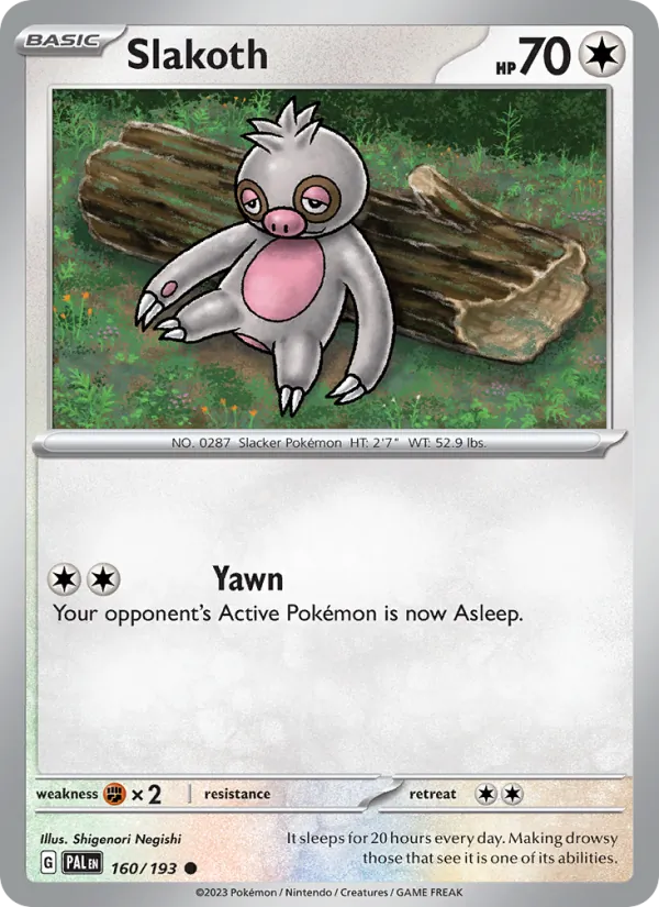 Slakoth #160 – Paldea Evolved card