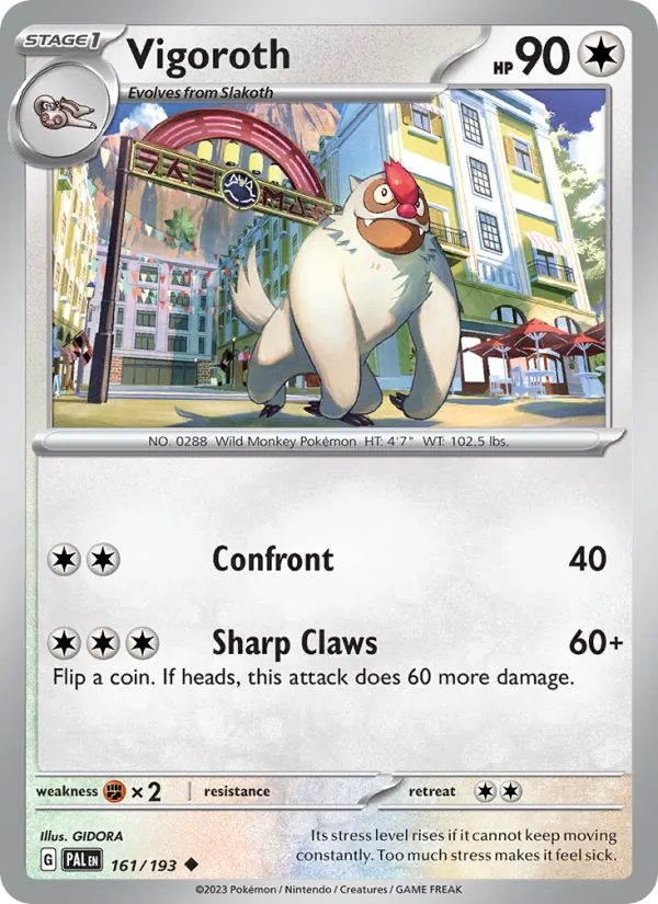 Vigoroth #161 – Paldea Evolved card