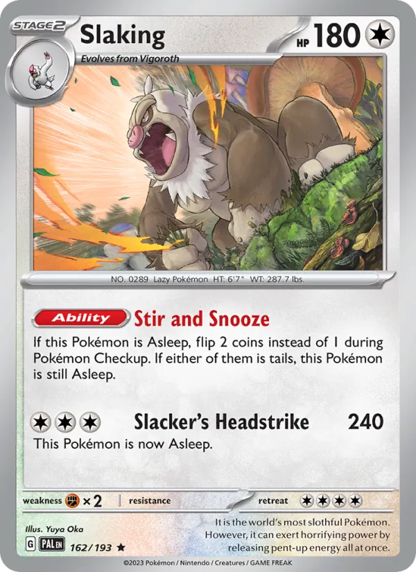 Slaking #162 – Paldea Evolved card