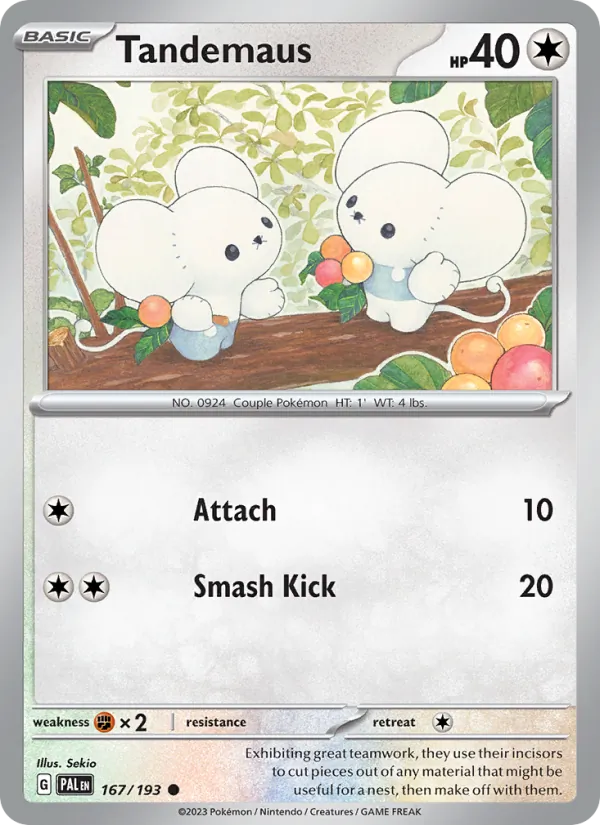 Tandemaus #167 – Paldea Evolved card