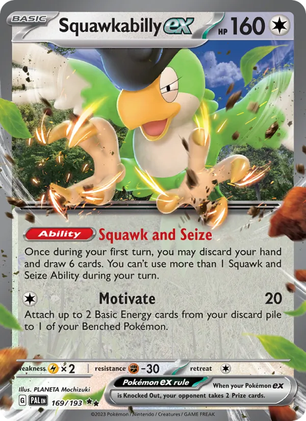 Squawkabilly ex #169 – Paldea Evolved card