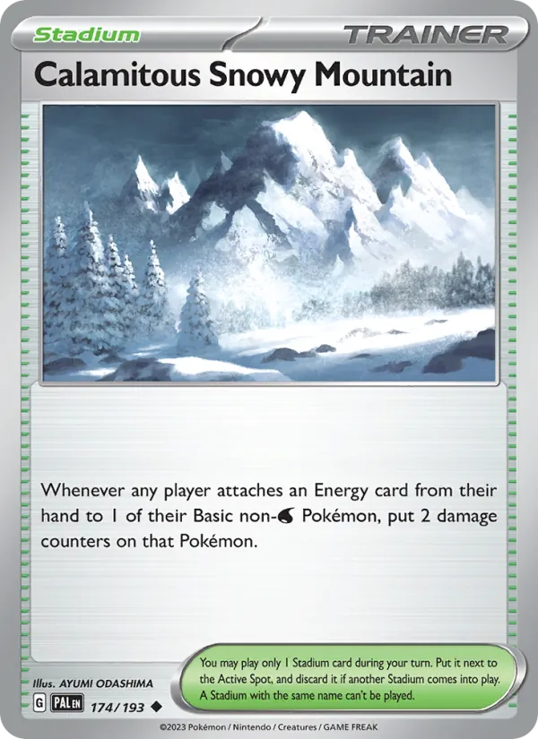 Calamitous Snowy Mountain #174 – Paldea Evolved card