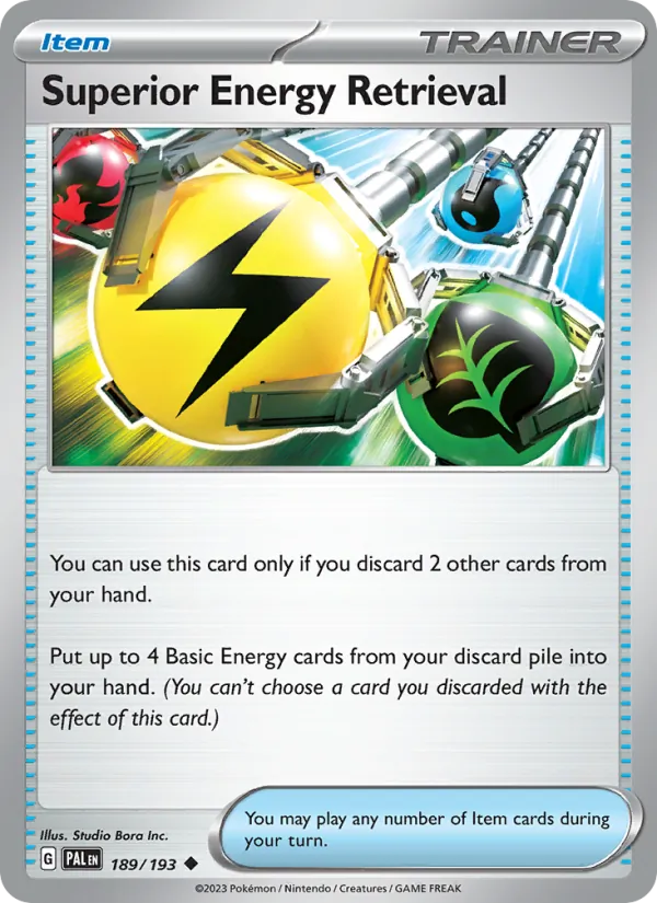 Superior Energy Retrieval #189 – Paldea Evolved card