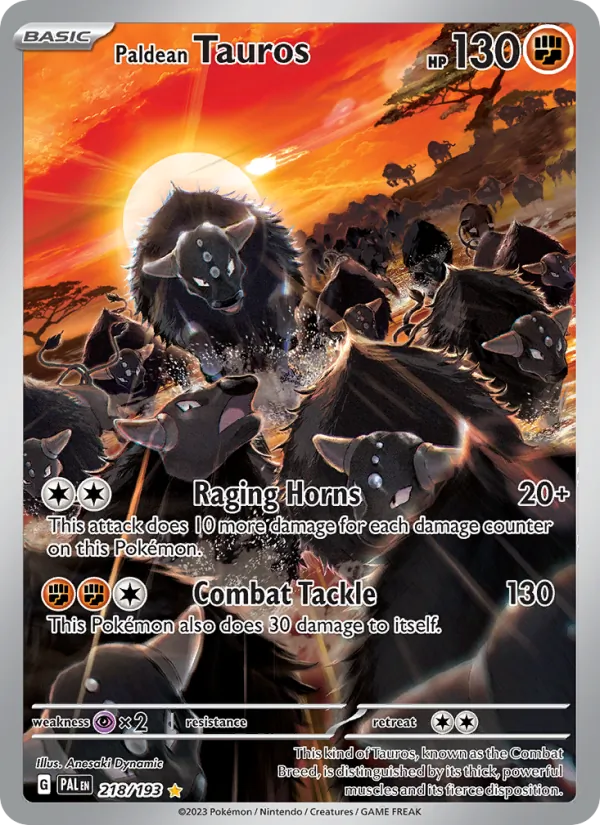 Paldean Tauros #218 – Paldea Evolved card