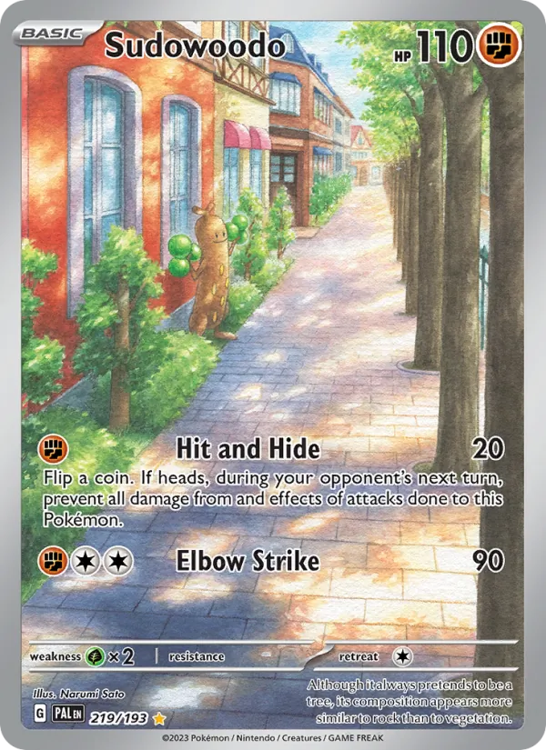 Sudowoodo #219 – Paldea Evolved card