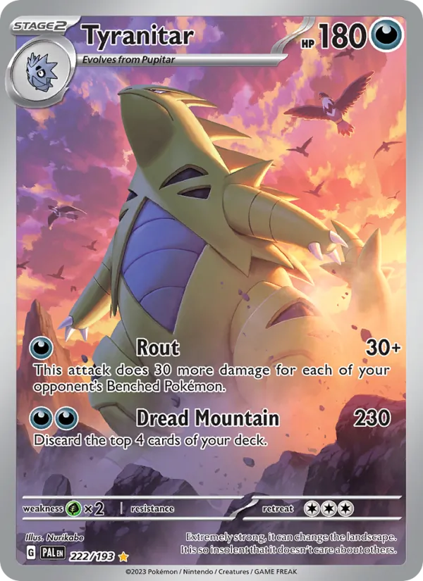 Tyranitar #222 – Paldea Evolved card