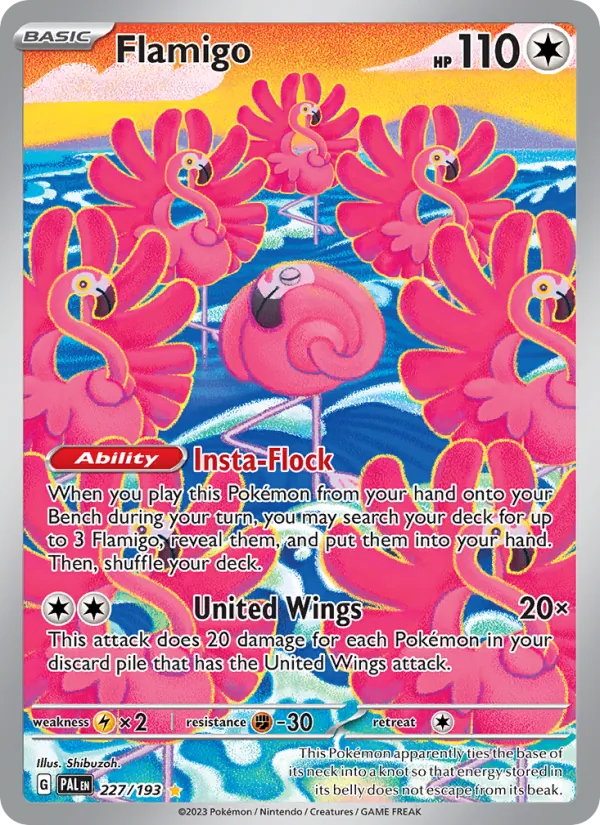 Flamigo #227 – Paldea Evolved card