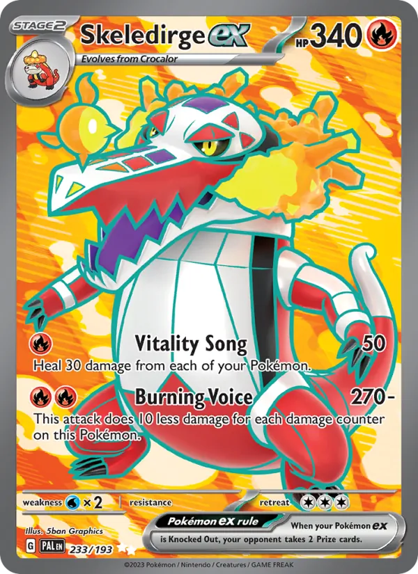 Skeledirge ex #233 – Paldea Evolved card