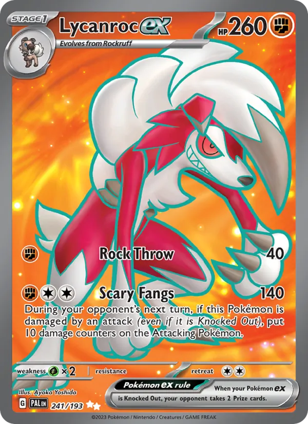 Lycanroc ex #241 – Paldea Evolved card