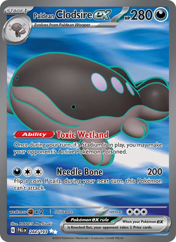 Paldean Clodsire ex #244 – Paldea Evolved card