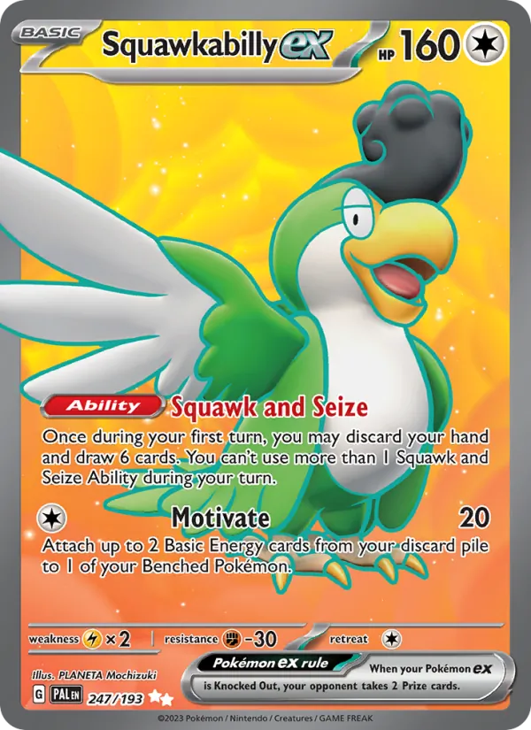 Squawkabilly ex #247 – Paldea Evolved card