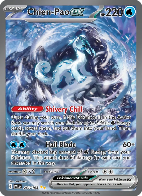 Chien-Pao ex #261 – Paldea Evolved card
